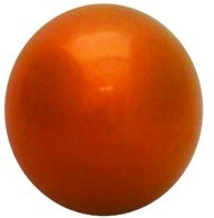 Orange Gazing Globe - 10" Stainless Steel Reflective Garden Ball