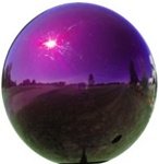 Purple Gazing Globe - Stainless Steel Garden Ball (3" To 12")
