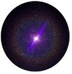 Purple Stardust Gazing Globe - Stainless Steel Garden Ball (6" To 12")